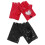 2 Paar Kinderfäustlinge PU Halbfinger Glitzer Herz Punk Style 1