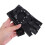 2 Paar Kinderfäustlinge PU Halbfinger Glitzer Herz Punk Style 4