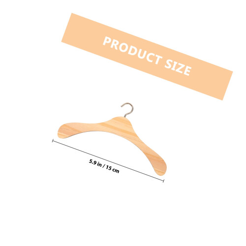 10Stk Holzkleiderbügel Für Puppen 15Cm 1