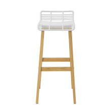 SoBuy Barstol s opierkou nôh, výška sedadla 78 cm, FST76-W