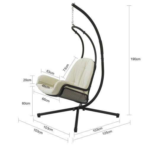 SoBuy Transat de Jardim com Mesa Lateral OGS52-MI 2