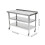 Living And Home 3-Tier Stainless Steel Prep Table with Smooth Castors and Adjustable Feet 6