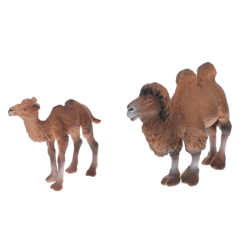2Pcs Camel Figuriner Djurföremål Statyer Leksaker Dekorationer
