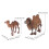 2Pcs Camel Figuriner Djurföremål Statyer Leksaker Dekorationer 2