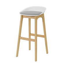 SoBuy Barstol s opierkou nôh, výška sedadla 78 cm, FST78-W