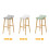 SoBuy Green Kitchen Bar Stool with Oak Legs 6