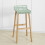 SoBuy Green Kitchen Bar Stool with Oak Legs 2