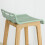SoBuy Green Kitchen Bar Stool with Oak Legs 10