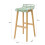 SoBuy Green Kitchen Bar Stool with Oak Legs 3