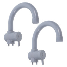 2Pcs Kitchen Sink Faucet Toy: Kids Pretend Play Plastic Water Faucets