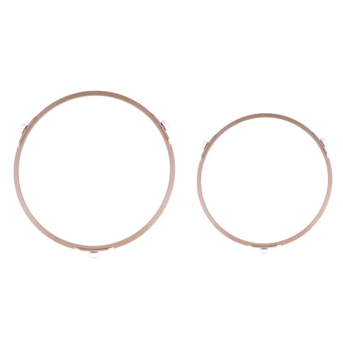 2 Pcs Microwave Glass Turntable Plates With Plastic Support Ring 1