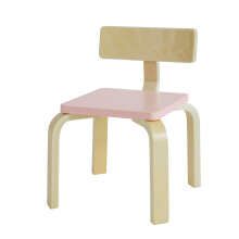 SoBuy Pink Wooden Children's Chair with Backrest