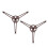 2Pcs Triple Arm Microwave Turntable Holder Ring Roller Replacement 5