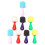 8Stk Kugelförmige -Malpinsel Mini Diy Set Verschiedene Farben 7