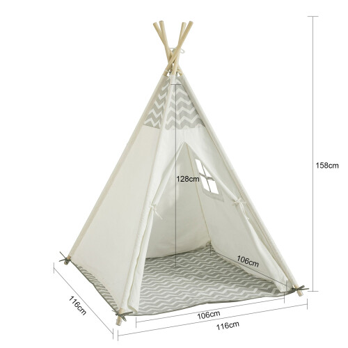 SoBuy Tenda Gioco Teepee per Bambini 2