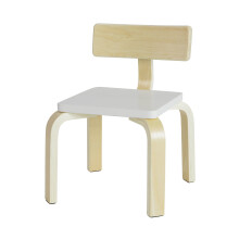 SoBuy White Wooden Children's Chair with Backrest