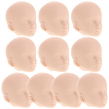 10Stk Kunststoff Puppenköpfe Für Make-up Und Bastelprojekte