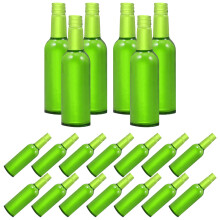 24Pcs Mini Resin Beer Bottles Green for Doll House Kitchen Decor