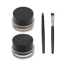 2Stück Gel Eyeliner Und Augenbrauenpulver Wasserdichtes Set