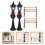 4 Mini Straatlantaarn Bankje Set 1:12 2