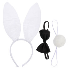 Set Konijnsoor Accessoires Met Haarband En Stropdas