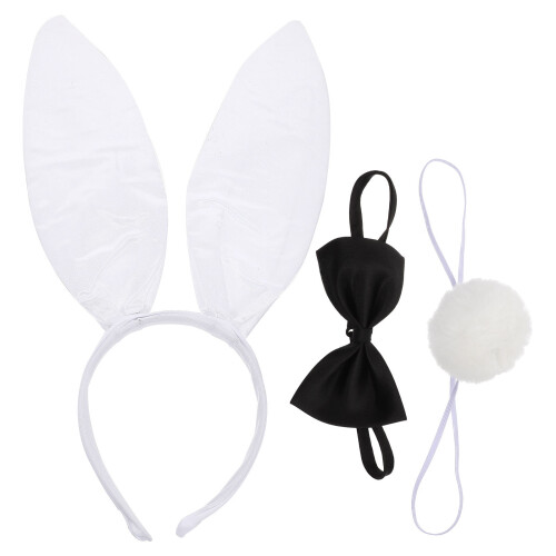Set Konijnsoor Accessoires Met Haarband En Stropdas
