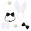 Set Konijnsoor Accessoires Met Haarband En Stropdas 4