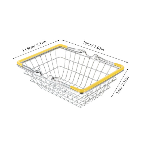 Desktop Storage Basket Mini Supermarkt Metalldekoration 1