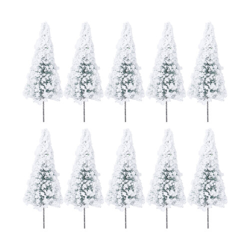 10 Stuks 1/100 Landschapssculptuur Cederbomen Wit