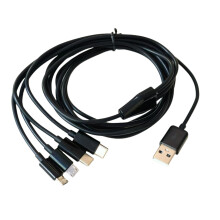 Highly Speed USB MultiCharging Cable for Type C and-Black