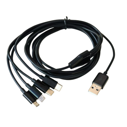 Highly Speed USB MultiCharging Cable for Type C and-Black