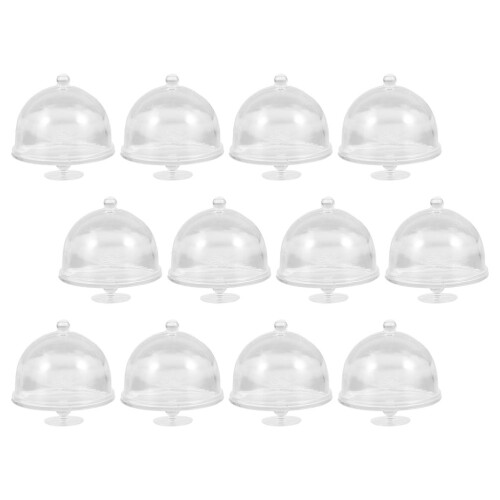 12 Stuks Mini Cake Plate Met Poppenhuis Display Stand