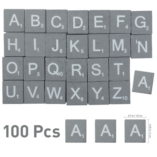 100 Grijs Chips 26 Engelse Letters Woorden 1
