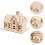 2 Sets Montagehuis Model - Ongekleurde 3D Blokhut 11