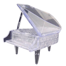 3D Kristallen Piano Diy Handgemaakt Educatief Speelgoed Wit