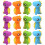 48Pcs Mini Dinosaur Erasers for Kids Assorted Colors Durable Rubber 8