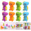 48Pcs Mini Dinosaur Erasers for Kids Assorted Colors Durable Rubber 7