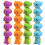 48Pcs Mini Dinosaur Erasers for Kids Assorted Colors Durable Rubber 3