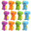 48Pcs Mini Dinosaur Erasers for Kids Assorted Colors Durable Rubber 11