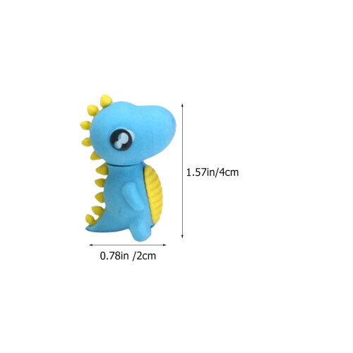 48Pcs Mini Dinosaur Erasers for Kids Assorted Colors Durable Rubber 1