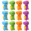 48Pcs Mini Dinosaur Erasers for Kids Assorted Colors Durable Rubber 4
