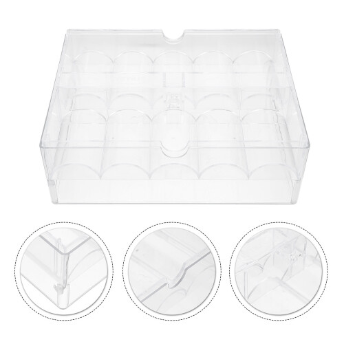 Clear Acryl Pokerchiphouder Transparante Chipscontainer 2