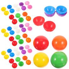 40 Mini Lottokugeln Aus Kunststoff, Bunt Für Gewinnspiele