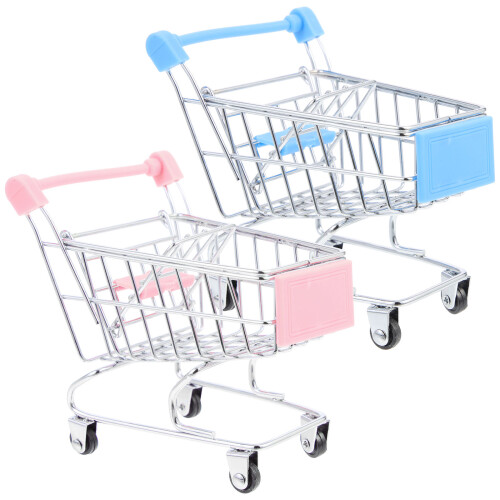 2 Mini Handwagentje Model Creatief Winkelwagentje 1