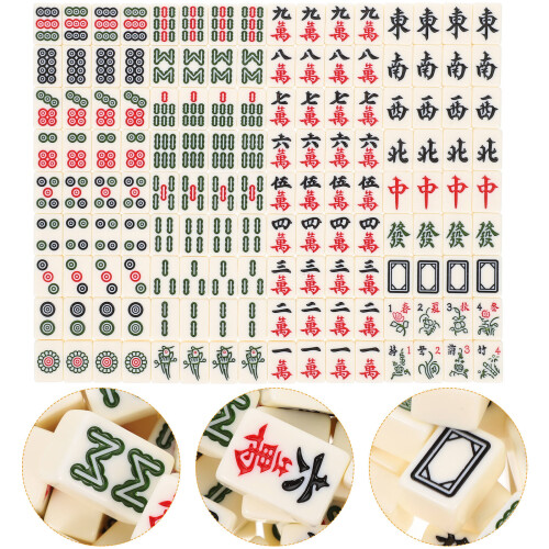 1 Set Mini Mahjong Tragbares Reise Gesellschaftsspiel 2