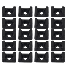 100St Kabelbinder Halter Satteltyp Clips Organizer