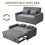 Living And Home 5ft Convertible Sofa Bed Grey Lounger 3