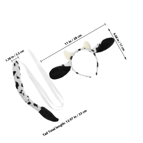 De Diadema De Vaca Para Disfraz Y 1