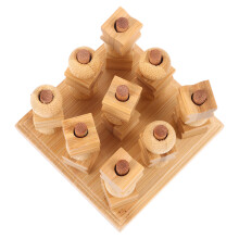 1 Set Holz Brettspiel Toe Schach Spielzeug