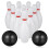 1Set Kunststoff Kinder Bowling Set Weiß Mini Bowlingkugel Spielzeug 11